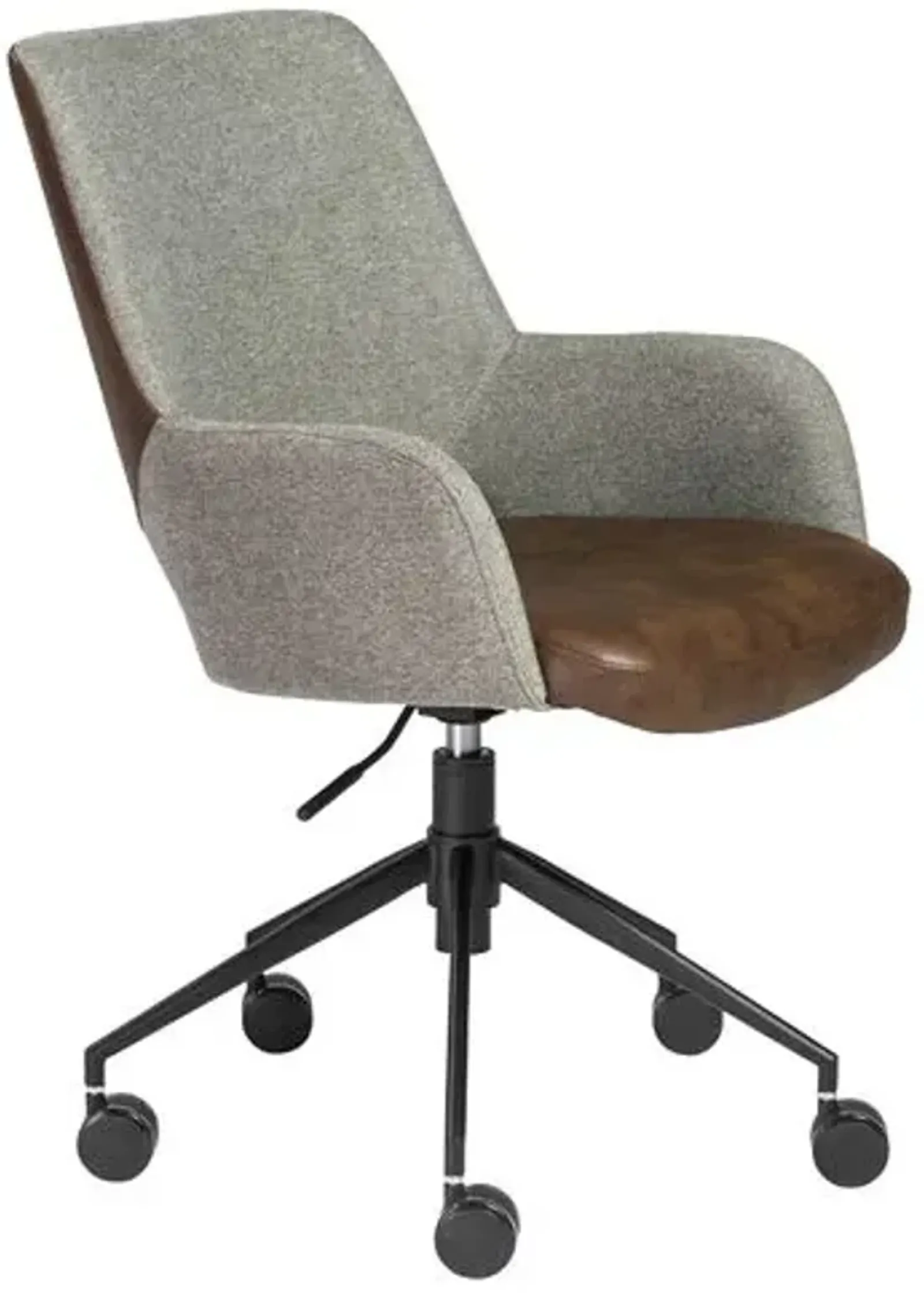 Ava Office Chair - Light Gray/Brown - Black