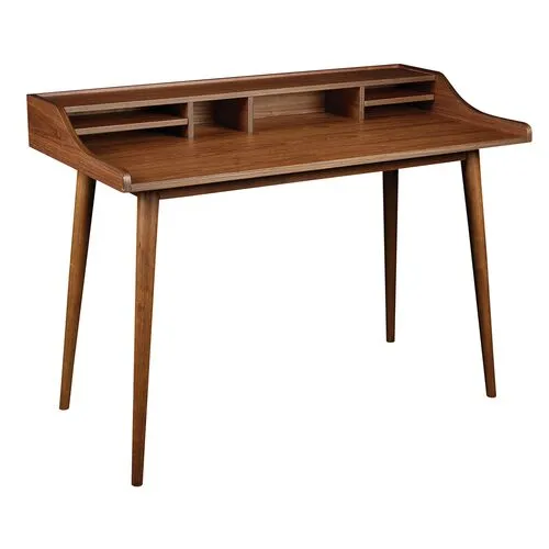 Reginald Desk - Walnut - Brown