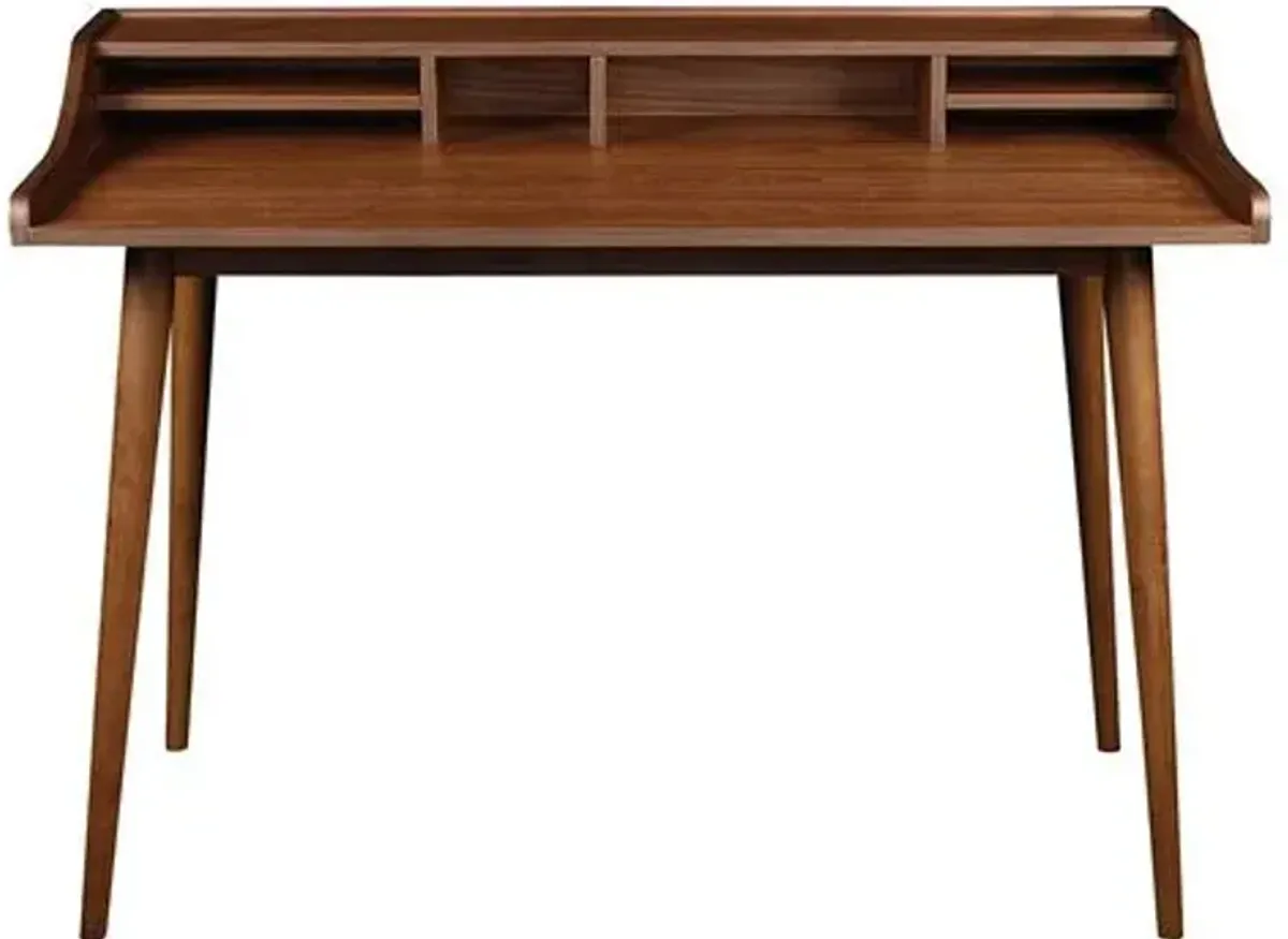 Reginald Desk - Walnut - Brown