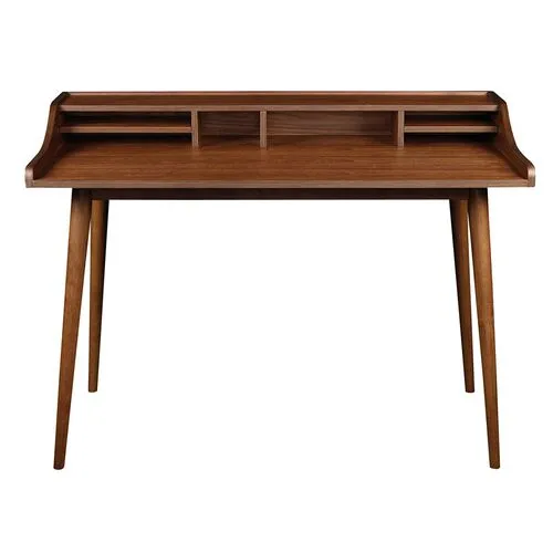 Reginald Desk - Walnut - Brown