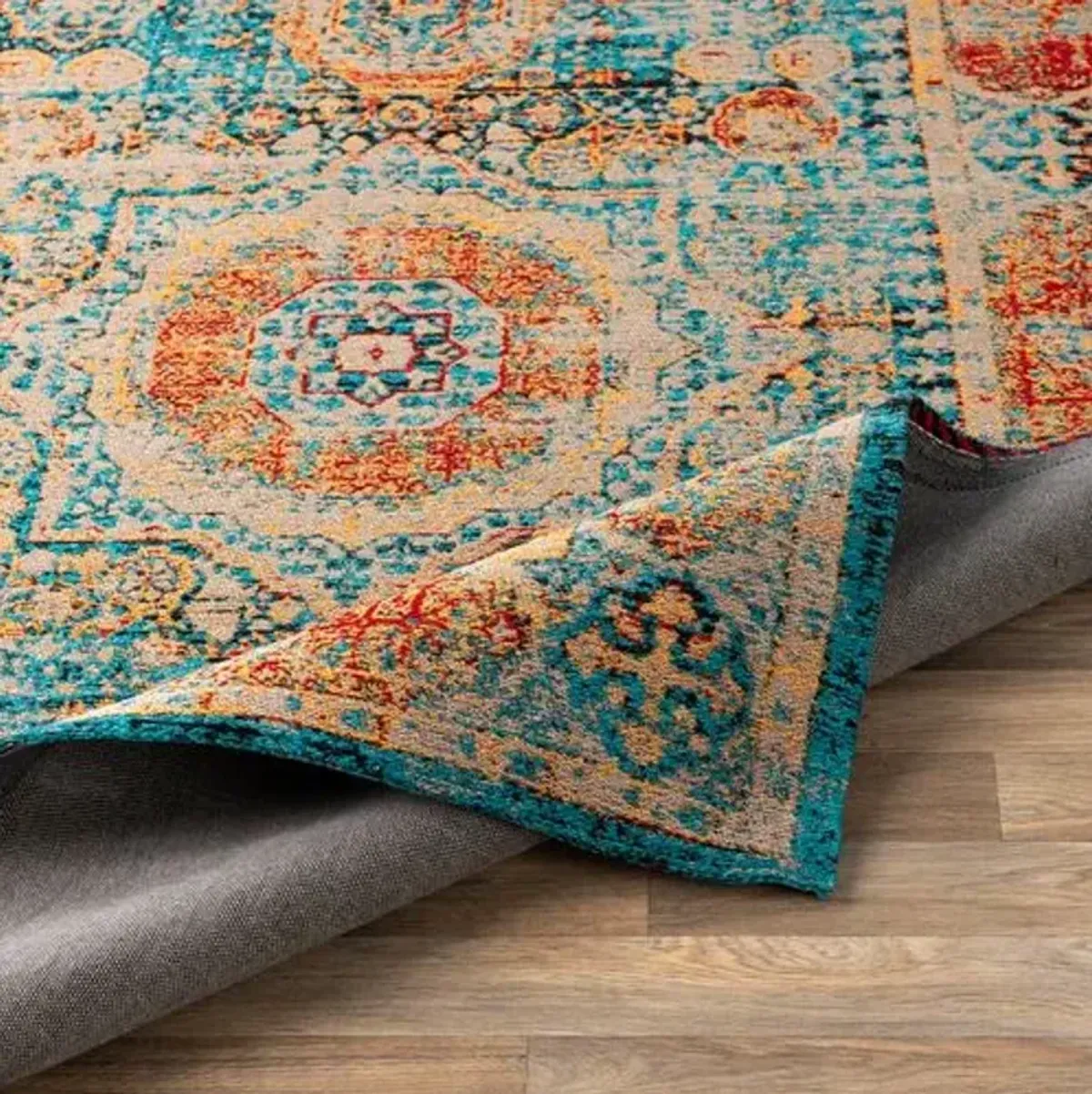 Amsterdam Rug - Blue/Mustard - Blue