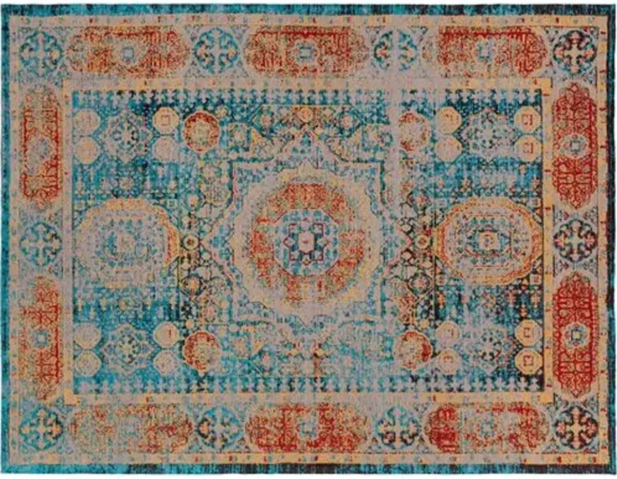 Amsterdam Rug - Blue/Mustard - Blue