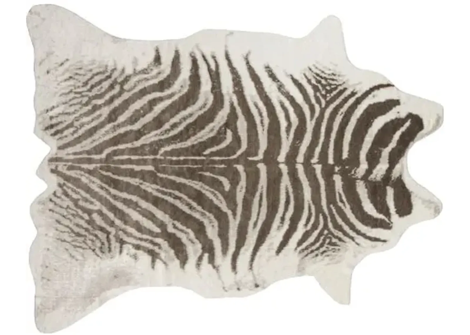 5'x8' Acadia Zebra Faux-Hide Rug - Gray - Erin Gates - Gray