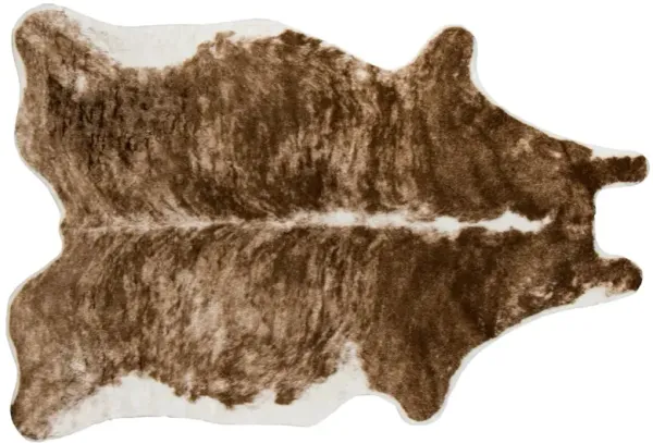 5'x8' Acadia Brindle Faux-Hide Rug - Brown - Erin Gates - Brown