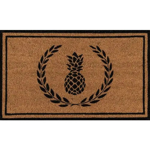 1'6"x2'6" Pineapple Doormat - Black - Erin Gates - Brown