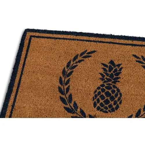 1'6"x2'6" Pineapple Doormat - Navy - Erin Gates - Brown