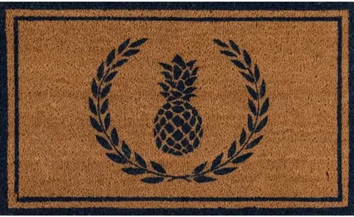 1'6"x2'6" Pineapple Doormat - Navy - Erin Gates - Brown