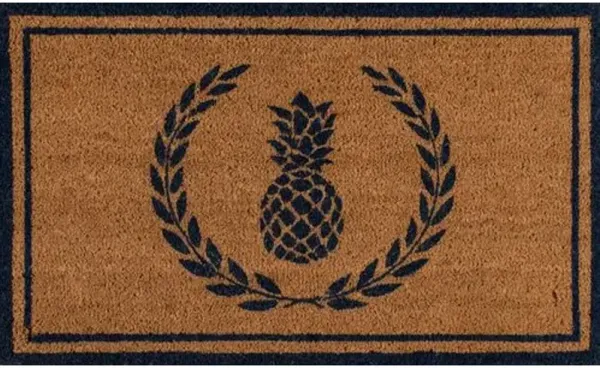 1'6"x2'6" Pineapple Doormat - Navy - Erin Gates - Brown