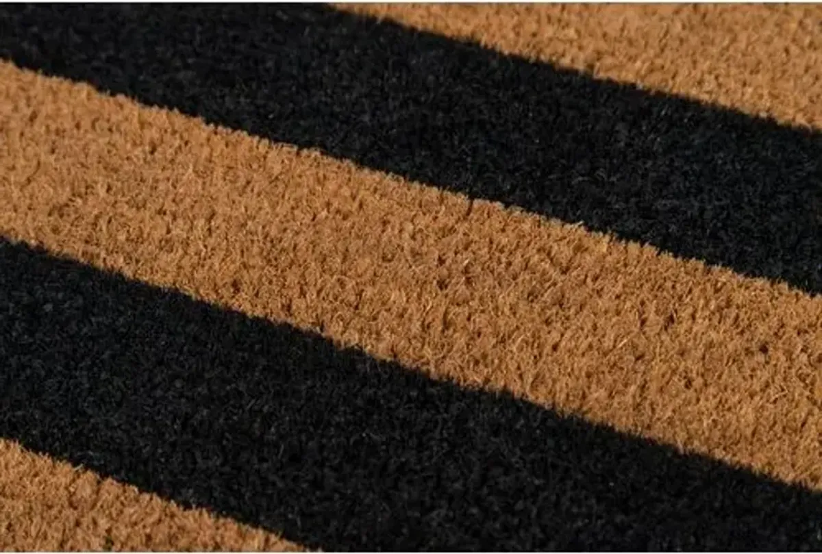 1'6"x2'6" Stripe Doormat - Black - Erin Gates - Brown