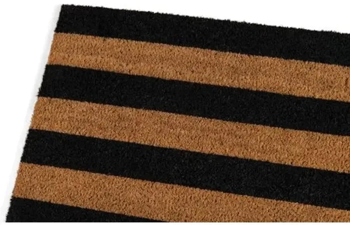 1'6"x2'6" Stripe Doormat - Black - Erin Gates - Brown