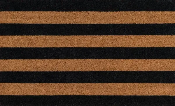 1'6"x2'6" Stripe Doormat, Black