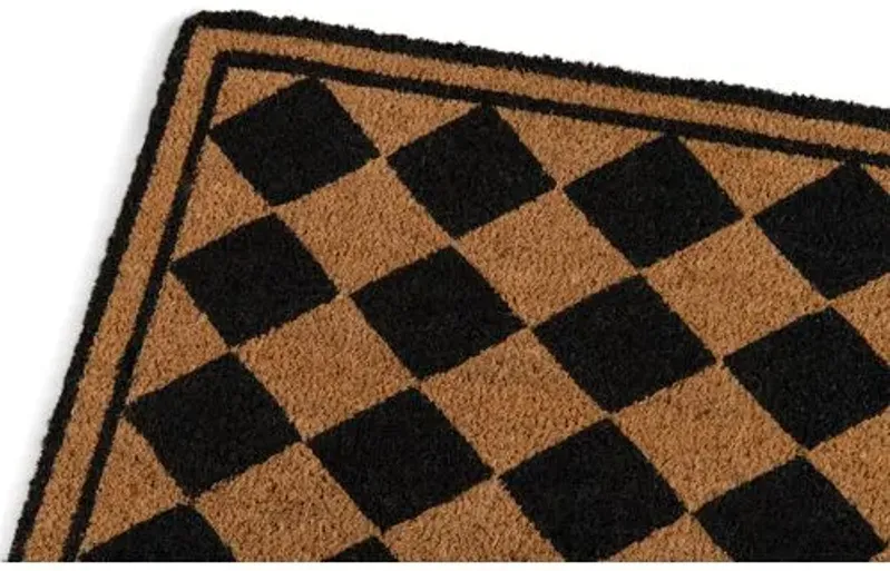 1'6"x2'6" Harlequin Diamond Doormat - Black - Erin Gates - Brown