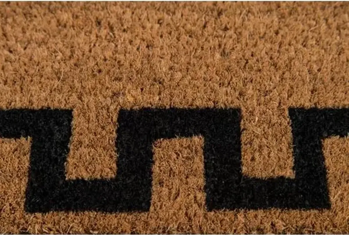 1'6"x2'6" Greek Key Border Doormat - Natural - Erin Gates - Brown