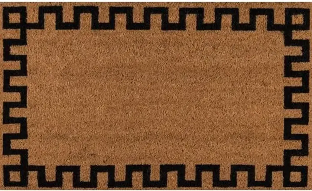 1'6"x2'6" Greek Key Border Doormat - Natural - Erin Gates - Brown