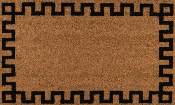 1'6"x2'6" Greek Key Border Doormat, Natural