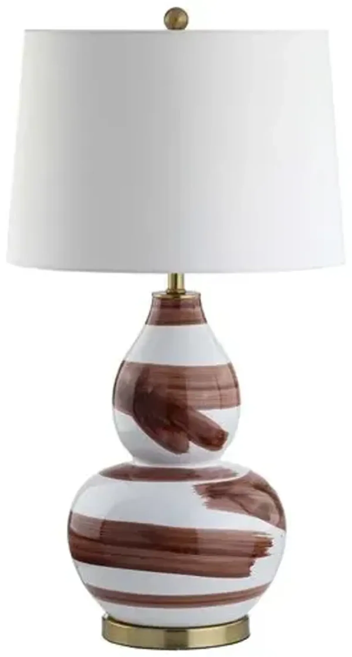 Riley Table Lamp - Brown/White