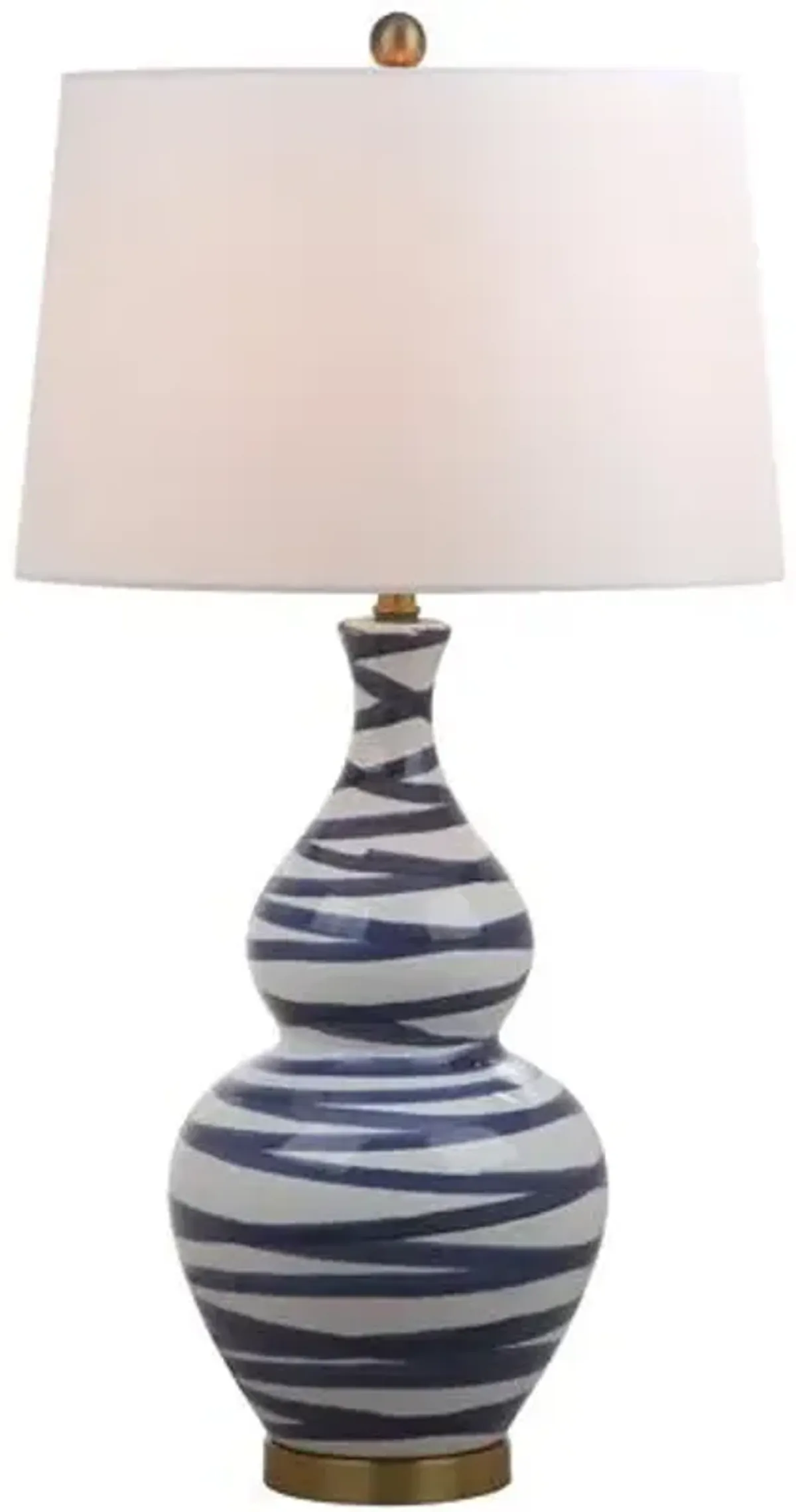 Riley Table Lamp - White/Blue