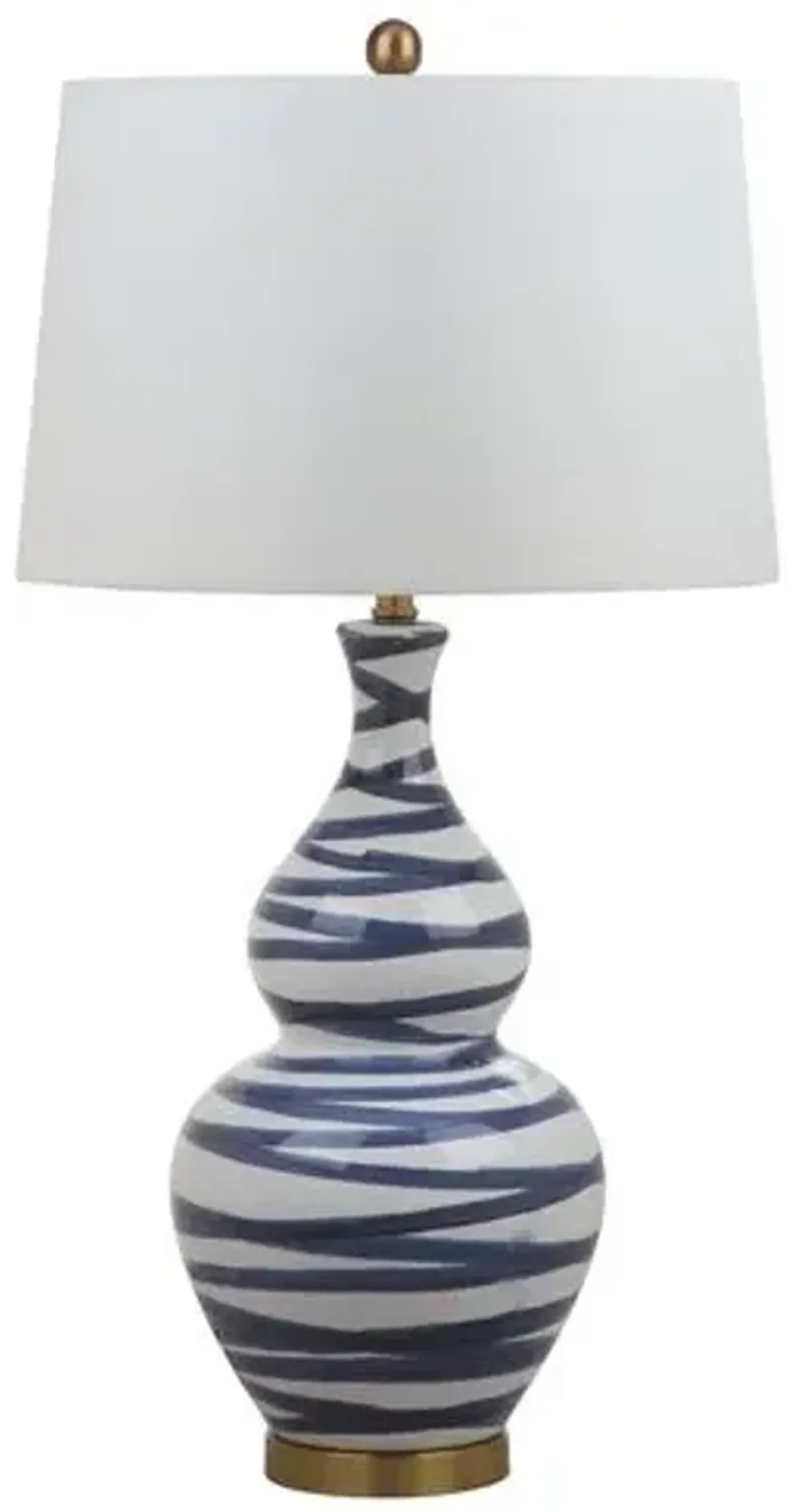 Riley Table Lamp - White/Blue