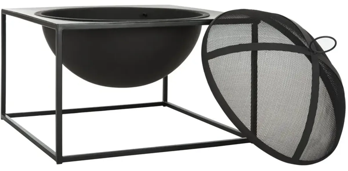 Leros Fire Pit, Black