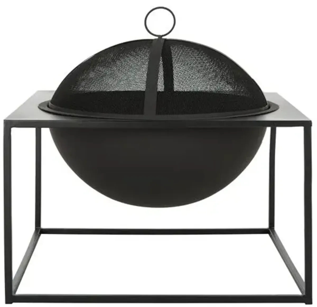 Leros Outdoor Fire Pit - Black