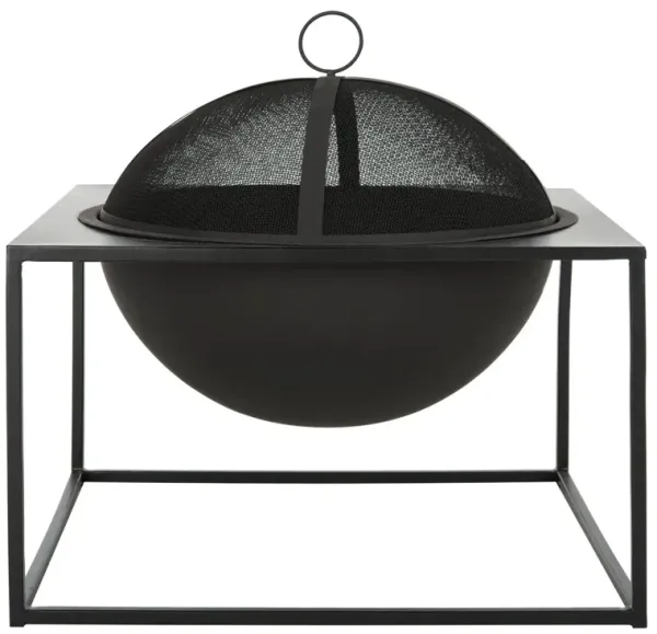 Leros Fire Pit, Black