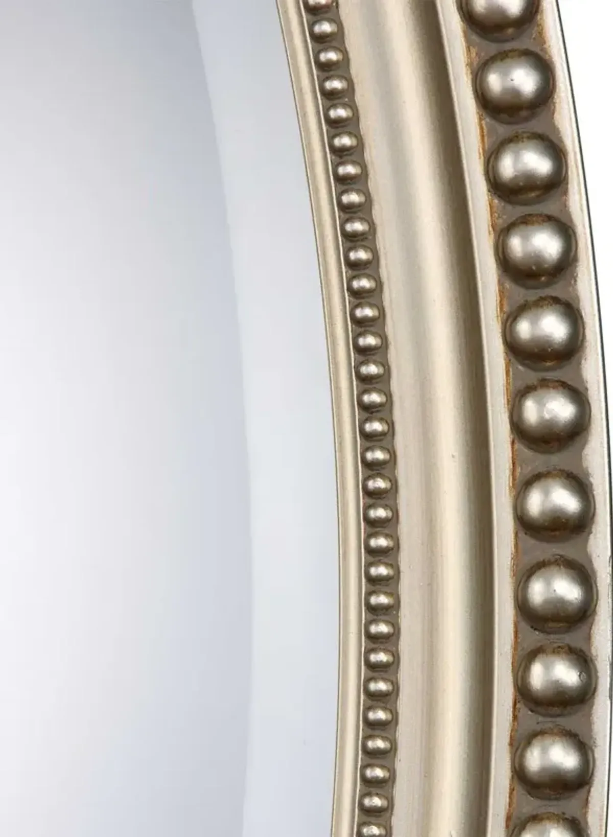 Geneva Oval Wall Mirror, Silver