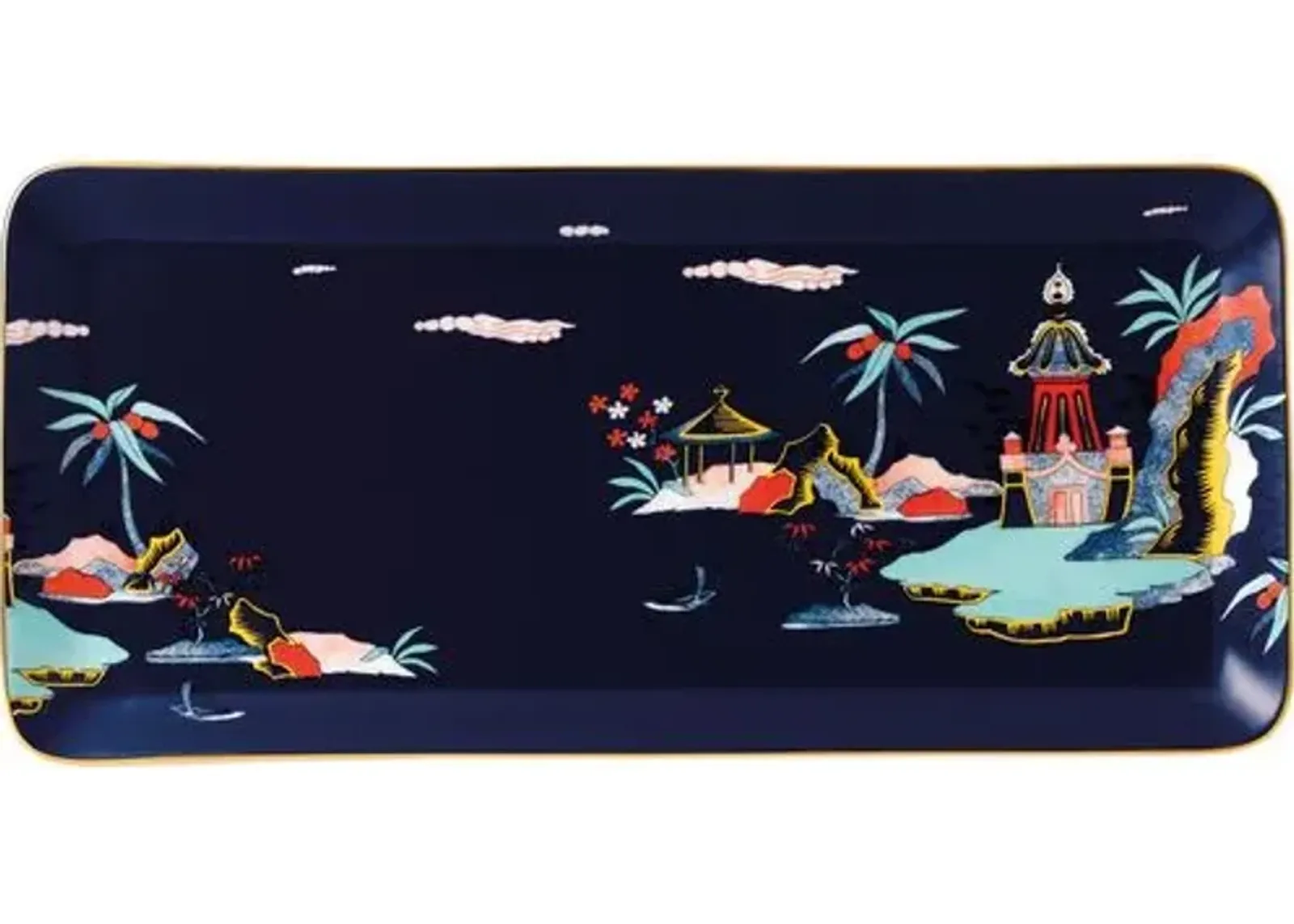 Wonderlust Blue Pagoda Tray - Wedgwood