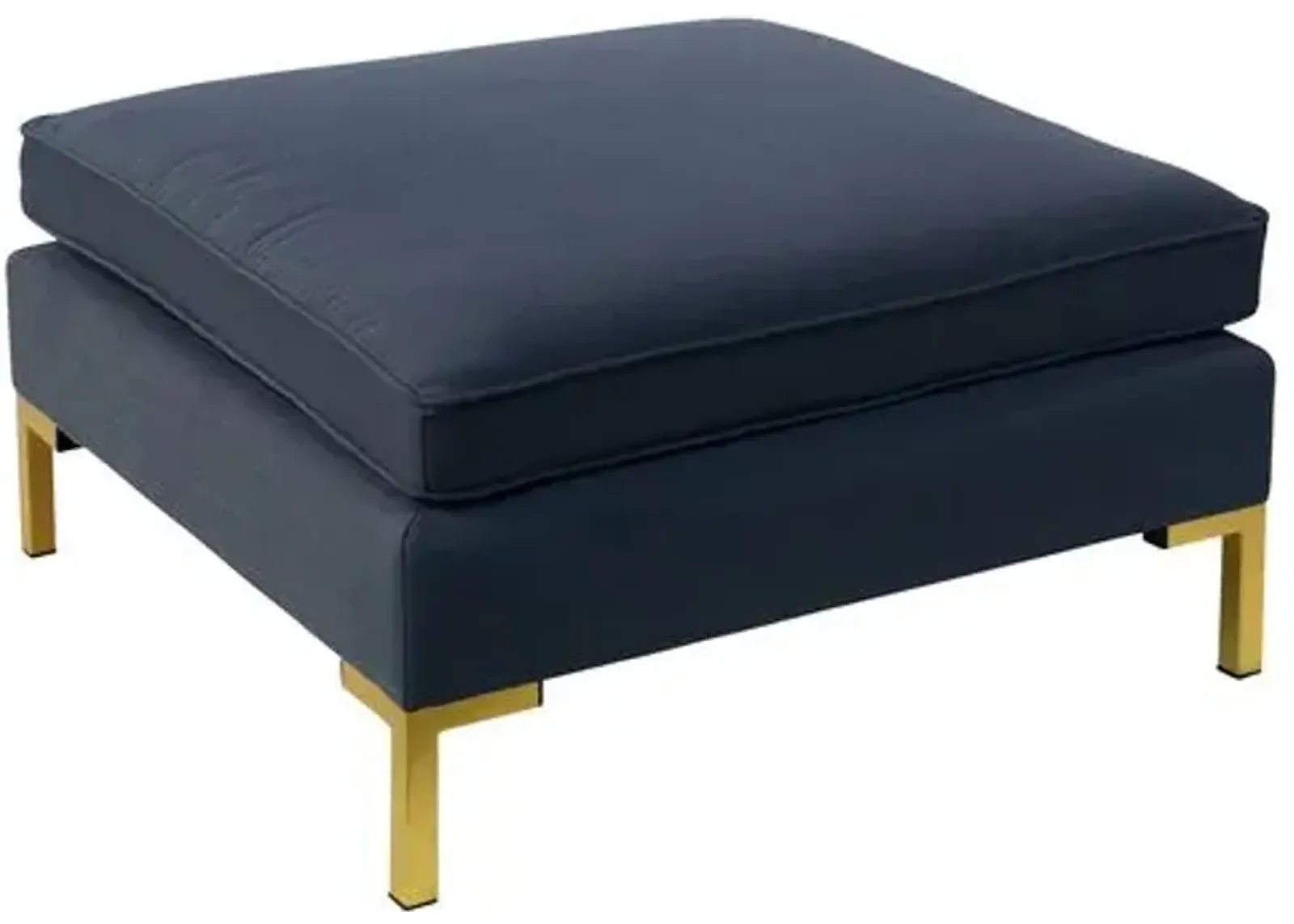 Marceau Ottoman - Handcrafted - Blue