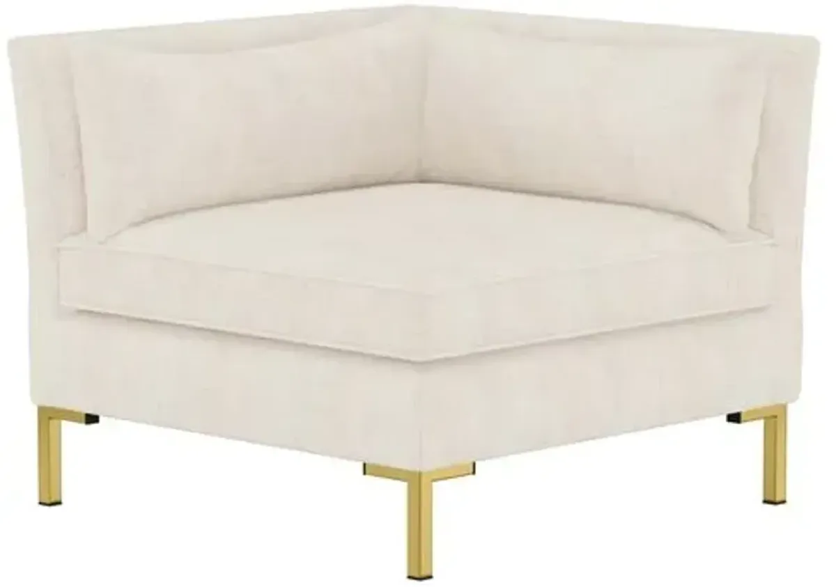 Marceau Linen L-Shaped Sectional - Handcrafted - Beige