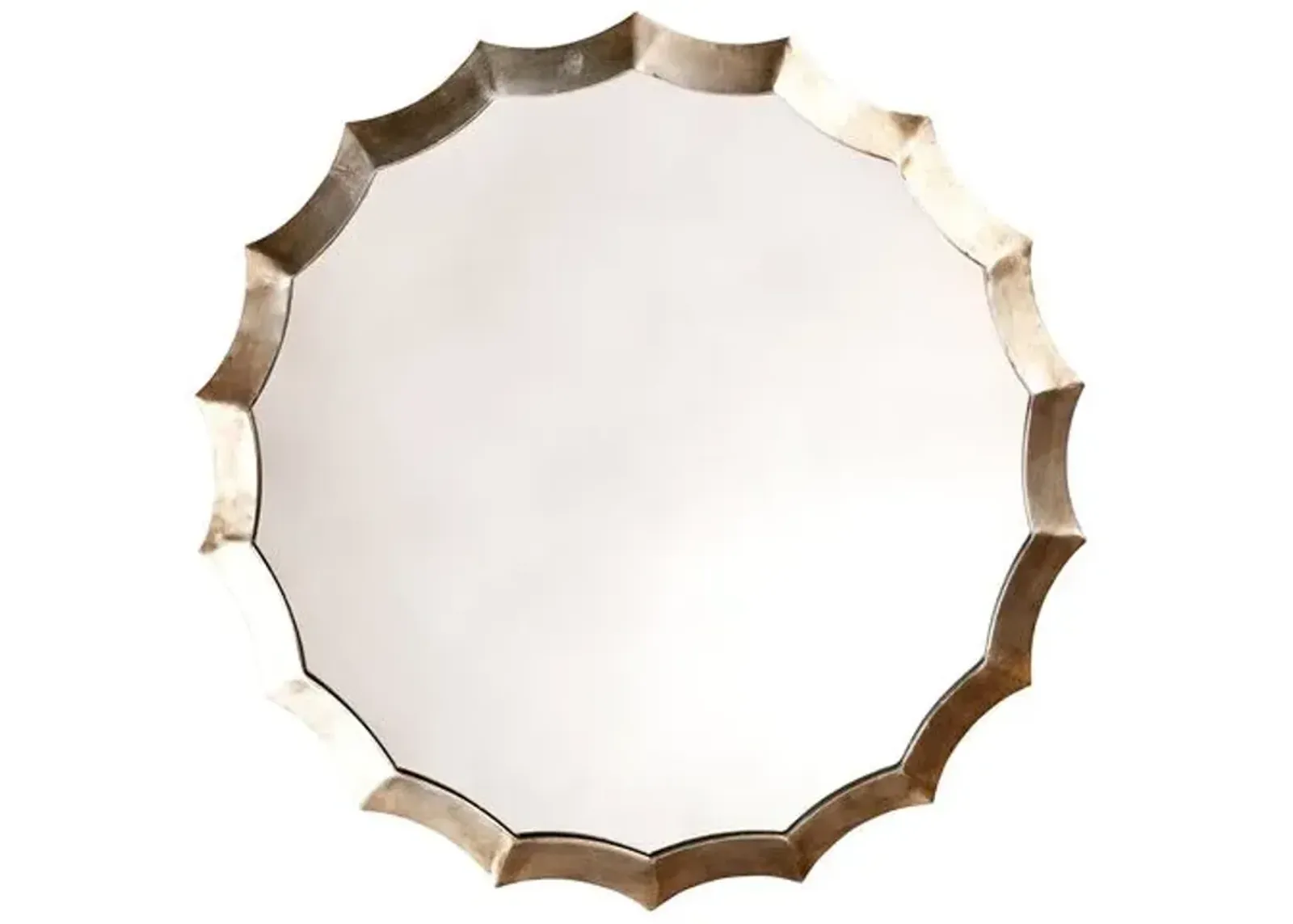 Leon Wall Mirror - Antiqued Silver