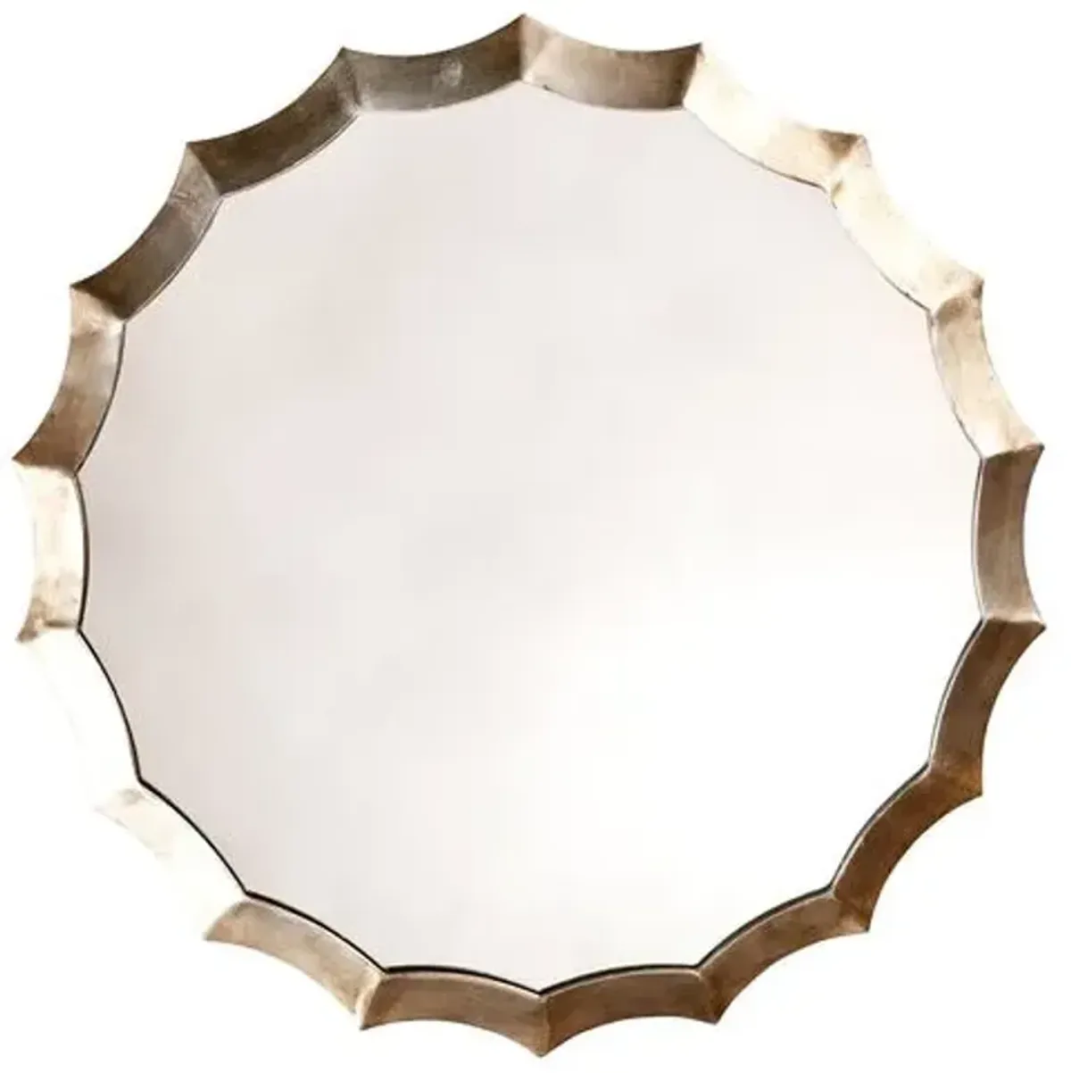 Leon Wall Mirror - Antiqued Silver