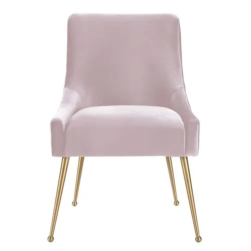 Georgia Side Chair - Blush Velvet - Pink