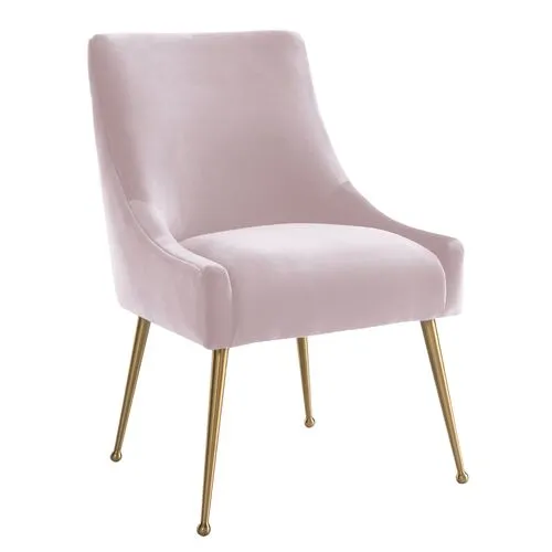 Georgia Side Chair - Blush Velvet - Pink