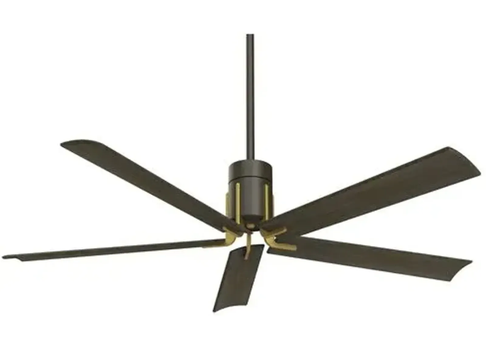 Clean LED Ceiling Fan - Oil-Rubbed Bronze - Black - 5 Blades, Hardwired