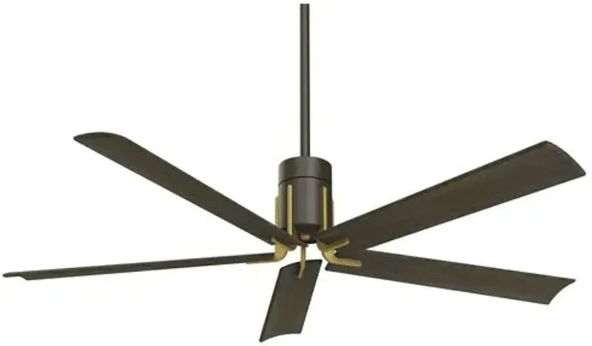 Clean LED Ceiling Fan - Oil-Rubbed Bronze - Black - 5 Blades, Hardwired