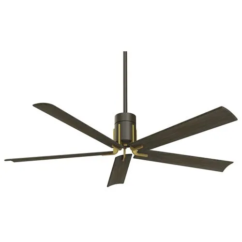 Clean LED Ceiling Fan - Oil-Rubbed Bronze - Black - 5 Blades, Hardwired