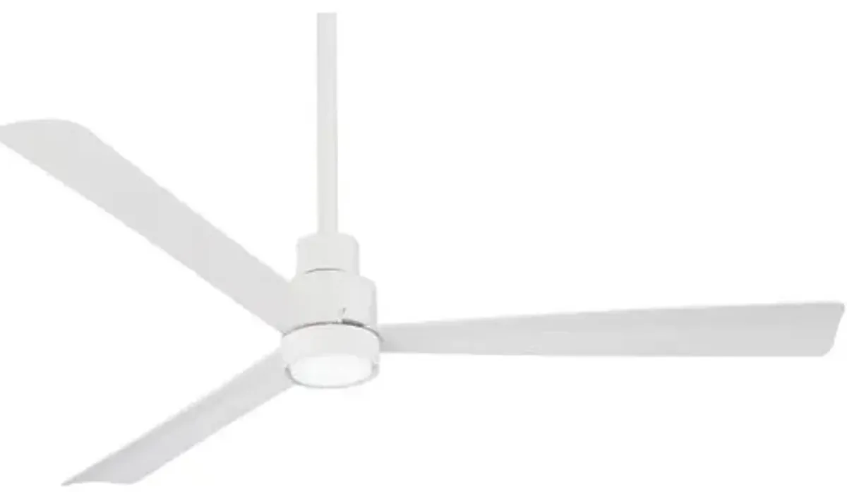 Simple Ceiling Fan - Flat White - 3 Blades - 3 Blades, Hardwired, Hand-Held Remote Control