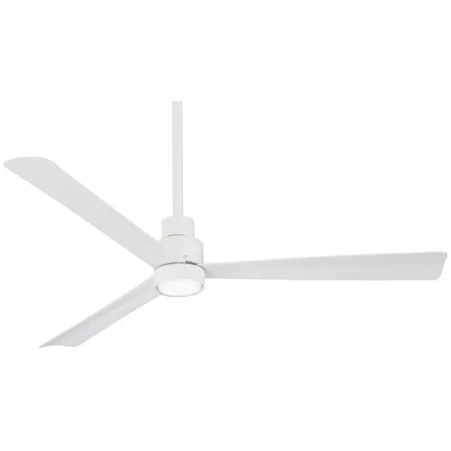 Simple Ceiling Fan - Flat White - 3 Blades - 3 Blades, Hardwired, Hand-Held Remote Control