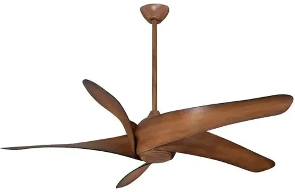 Artemis XL5 LED Ceiling Fan - Distressed Koa - Brown, Hardwired