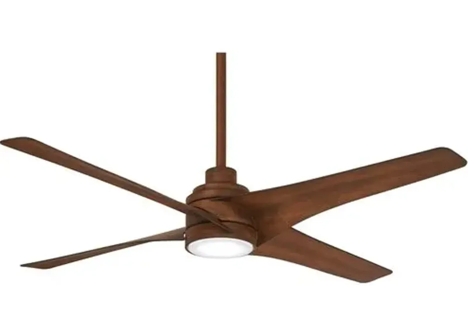 Swept LED Ceiling Fan - Distressed Koa - Brown, Hardwired, Hand-Held Remote Control