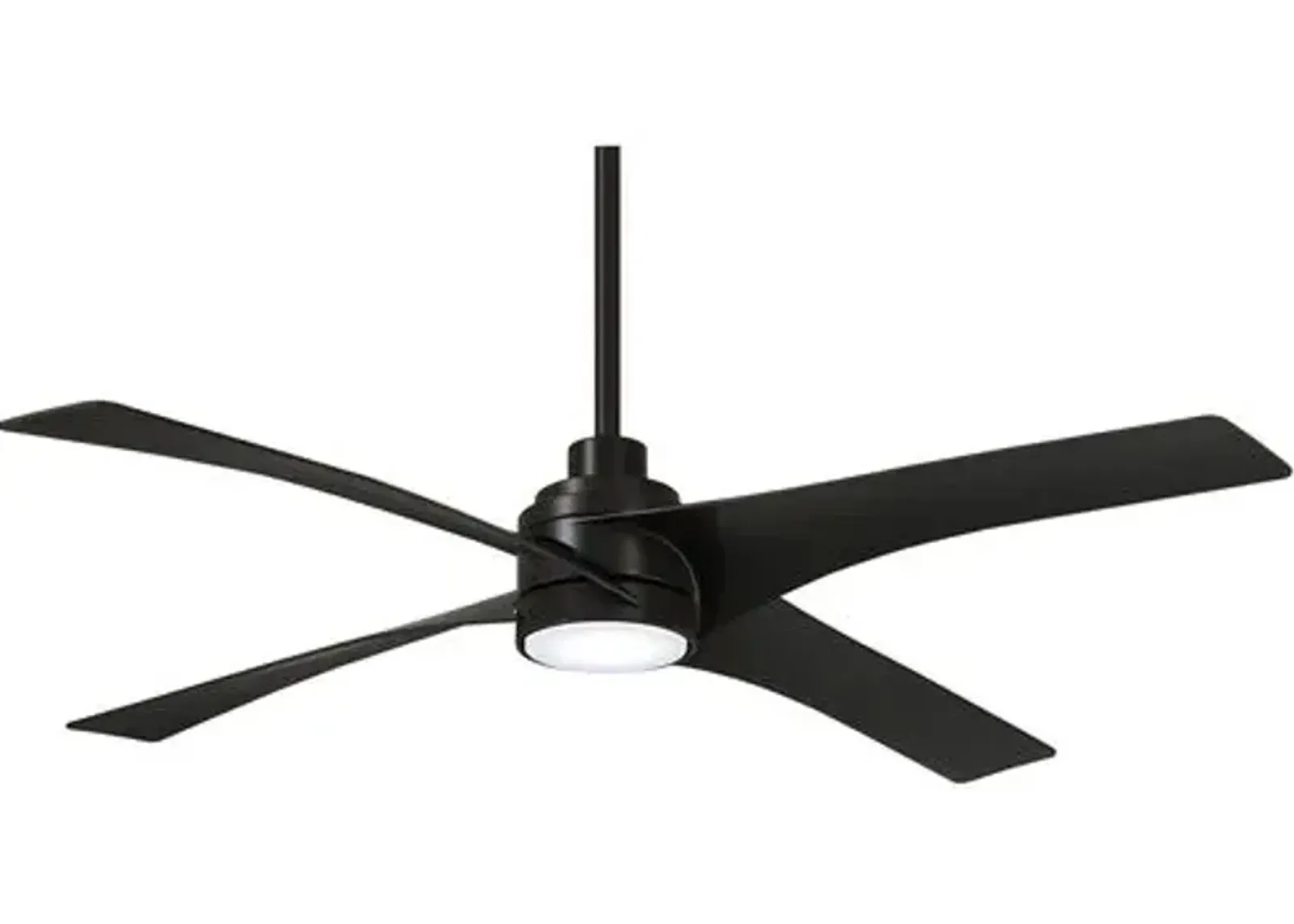 Swept LED Ceiling Fan - Kocoa - Black, Hardwired, Hand-Held Remote Control