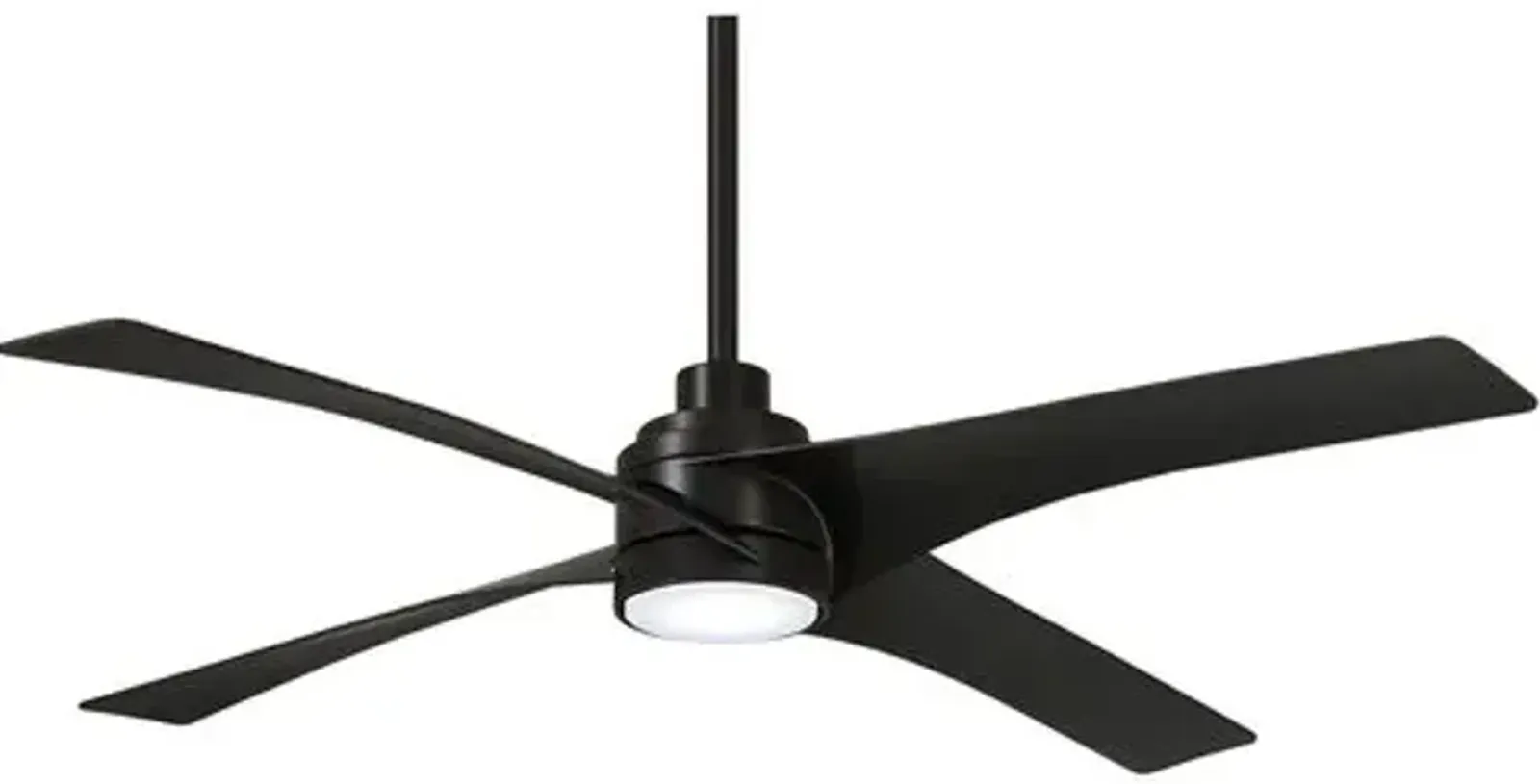 Swept LED Ceiling Fan - Kocoa - Black, Hardwired, Hand-Held Remote Control