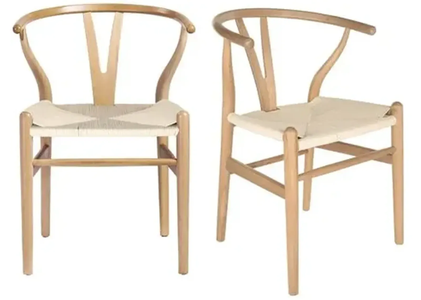 Set of 2 Nina Side Chairs - Natural - Beige