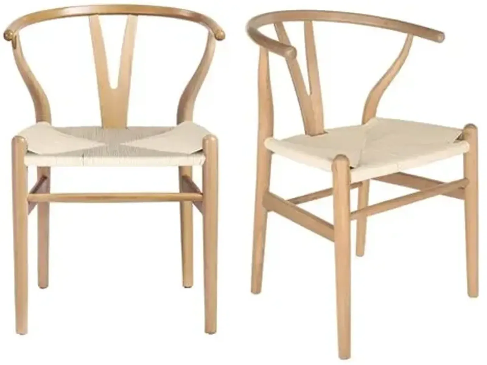 Set of 2 Nina Side Chairs - Natural - Beige