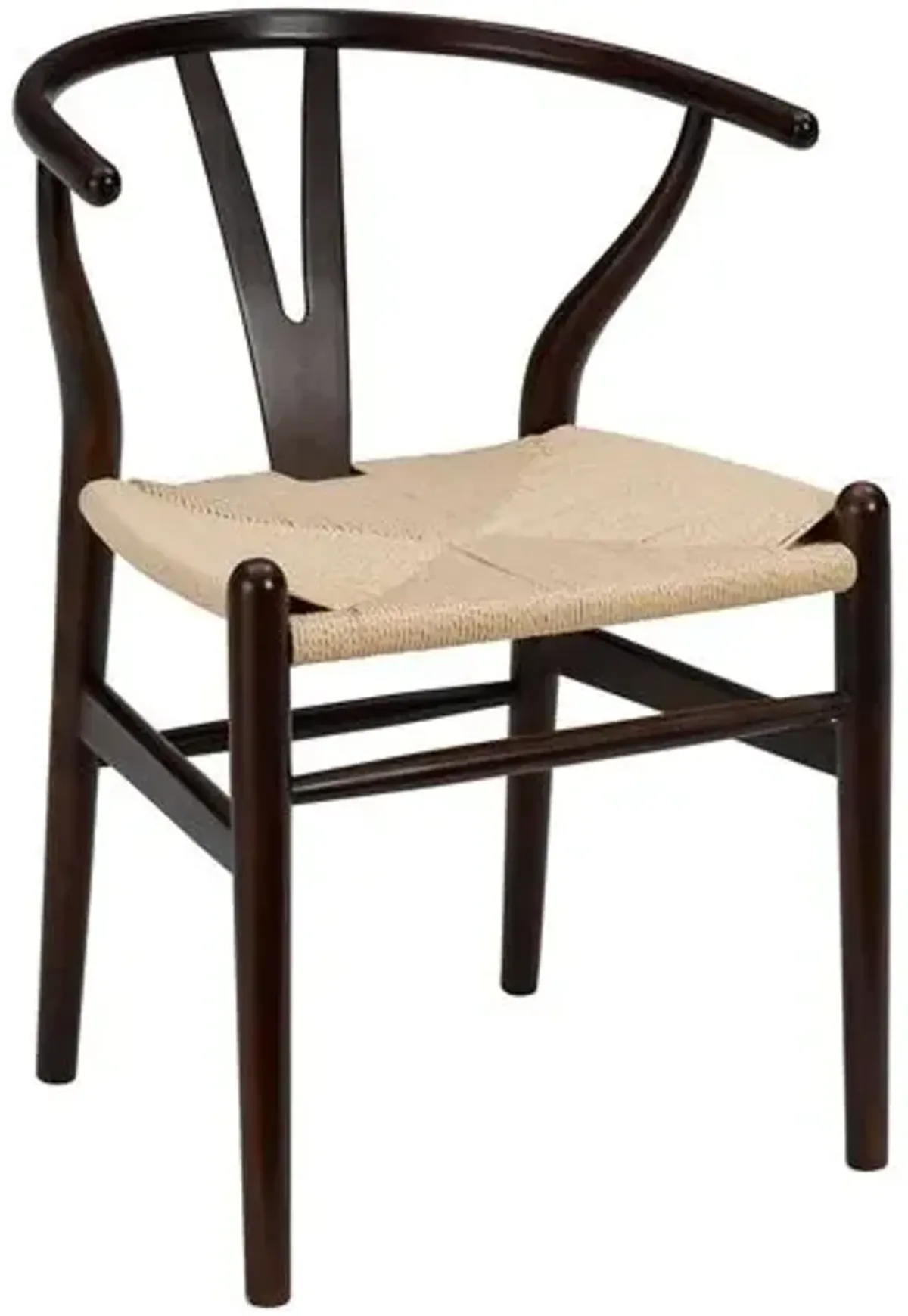 Set of 2 Nina Side Chairs - Walnut/Natural - Brown