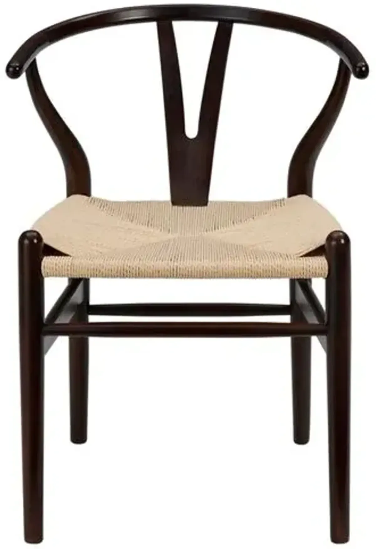 Set of 2 Nina Side Chairs - Walnut/Natural - Brown