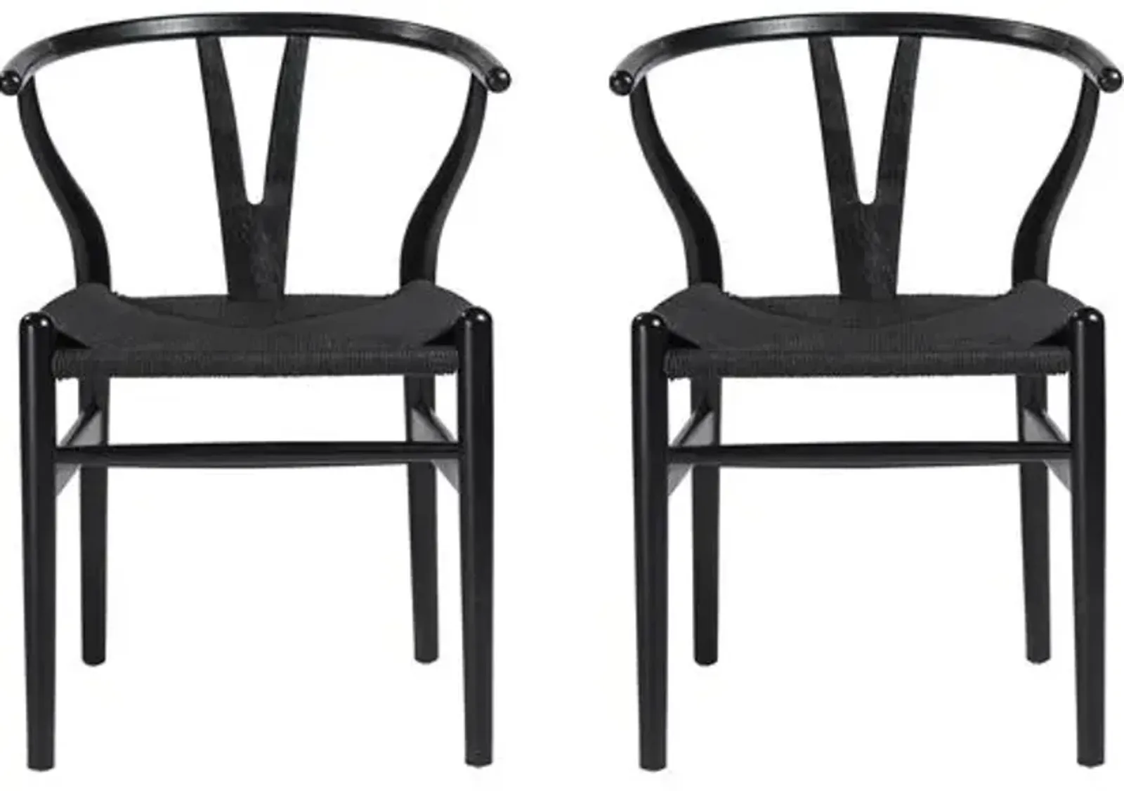 Set of 2 Nina Side Chairs - Black