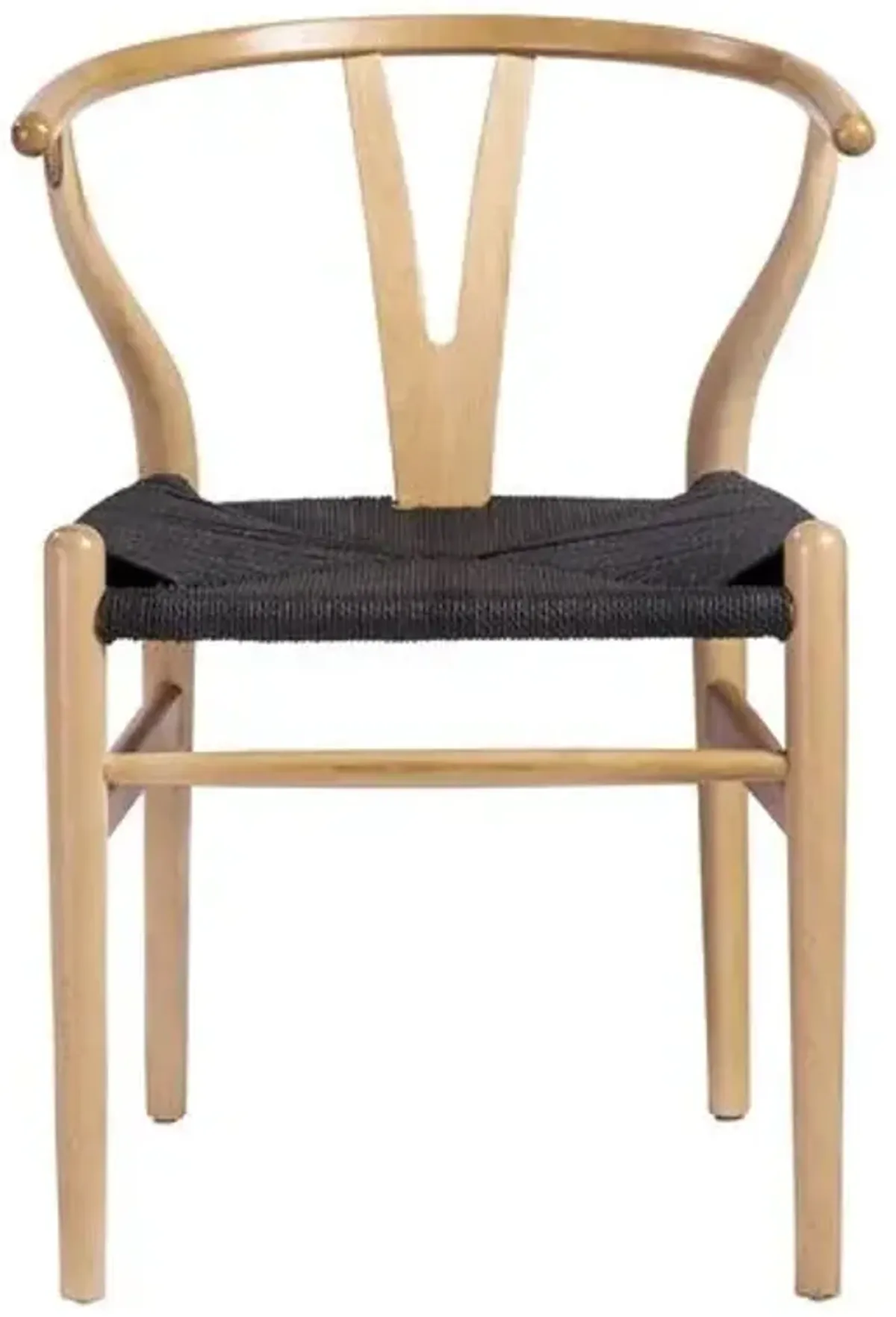 Set of 2 Nina Side Chairs - Natural/Black - Beige