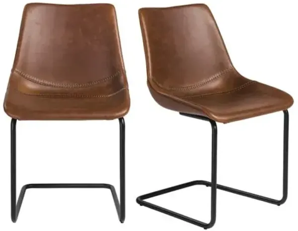 Set of 2 Ryan Side Chairs - Dark Brown