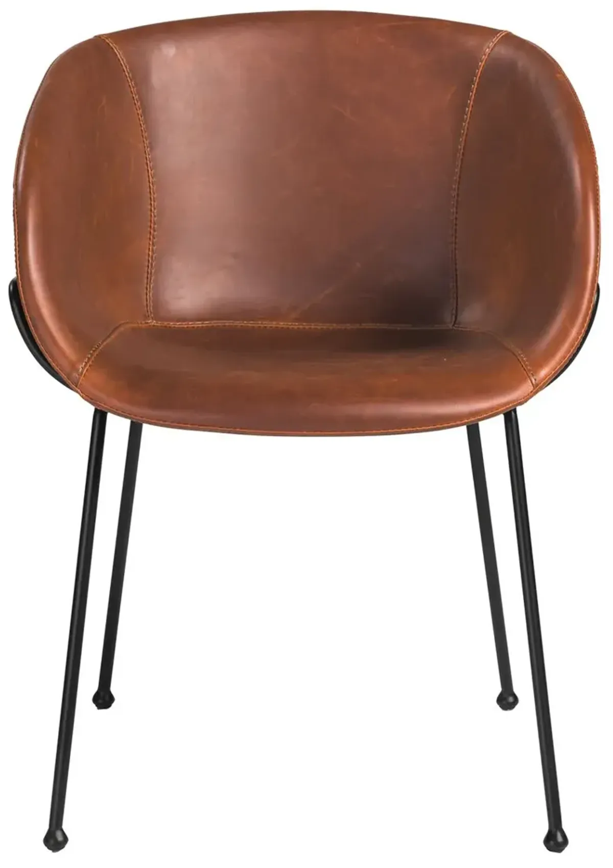 S/2 Andie Armchairs, Dark Brown